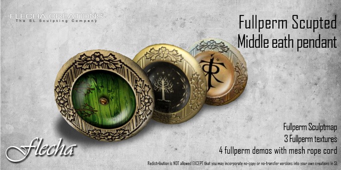 FLECHA middle earth pendant fullperm