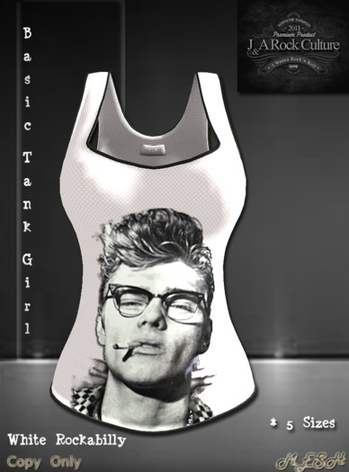 Basic Tank White Rockabilly