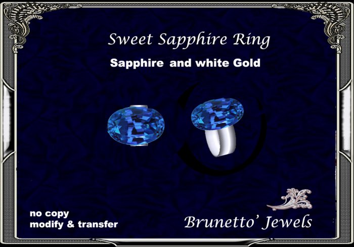 Sweet Sapphire Ring White Gold