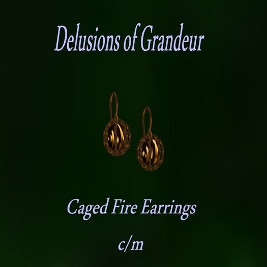 CAGED FIRE EARRINGS  (Boxed)