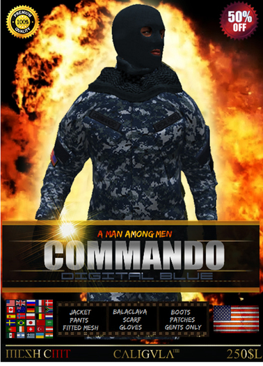 COMMANDO SUIT US DIGITAL BLUE