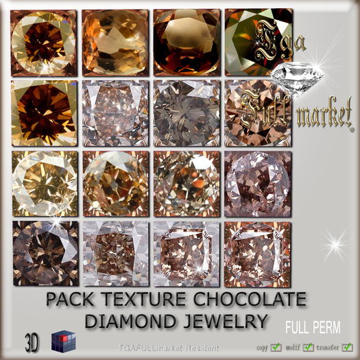 PACK TEXTURE CHOCOLATE DIAMOND JEWELRY
