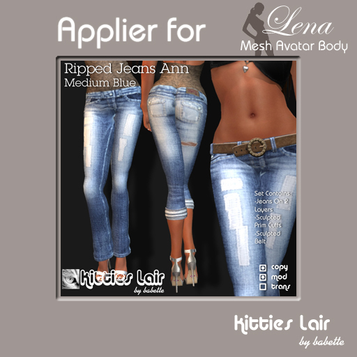 *KL* Applier for Lena Body - Jeans Anne Dark Grey