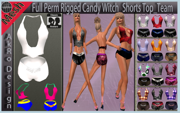 Candy Witch_Shorts Top_Team_AkRo Mesh