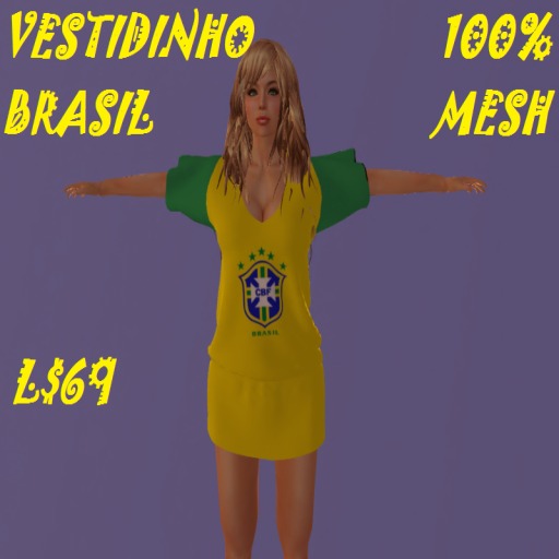 VESTIDO SELEÇAO BRASILEIRA MESH