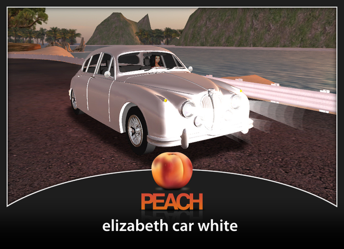 Peach Jag Elizabeth car white