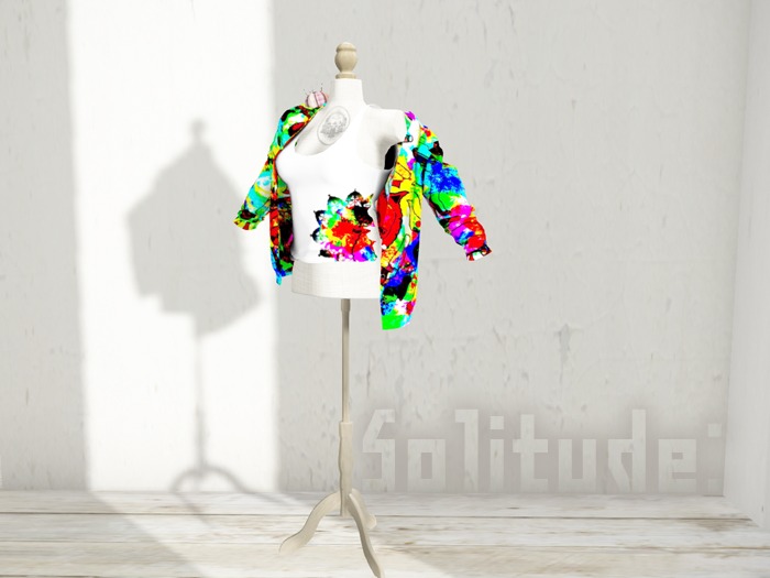 Solitude: Off shoulder Cardigan Neon