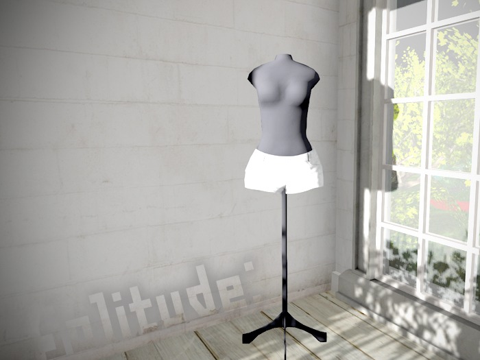 Solitude: Denim Shorts White