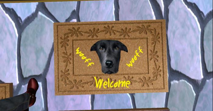 Welcome Door Mat    copy / modify/ re size DOG FACE 
