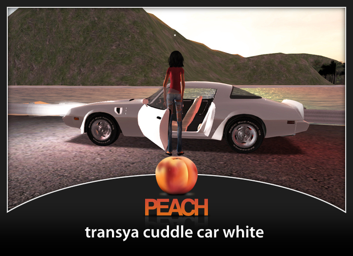 Peach transya cuddle car white 