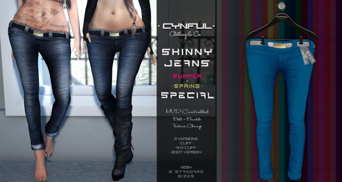 [Cynful] Skinny Jeans - Azure