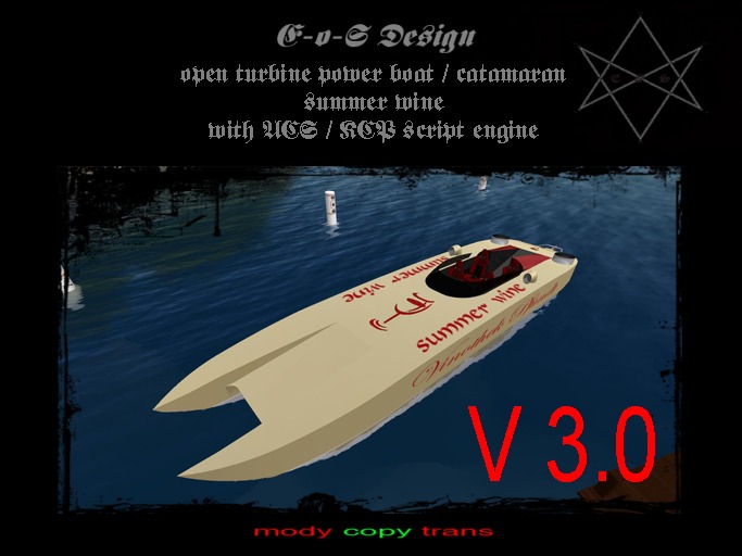 summer wine open catamaran / powerboat / race boat / turbine boat V 3