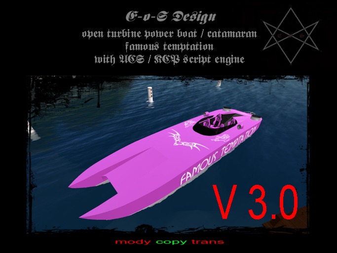 famous temptation open catamaran / powerboat / race boat / turbine boat V 3