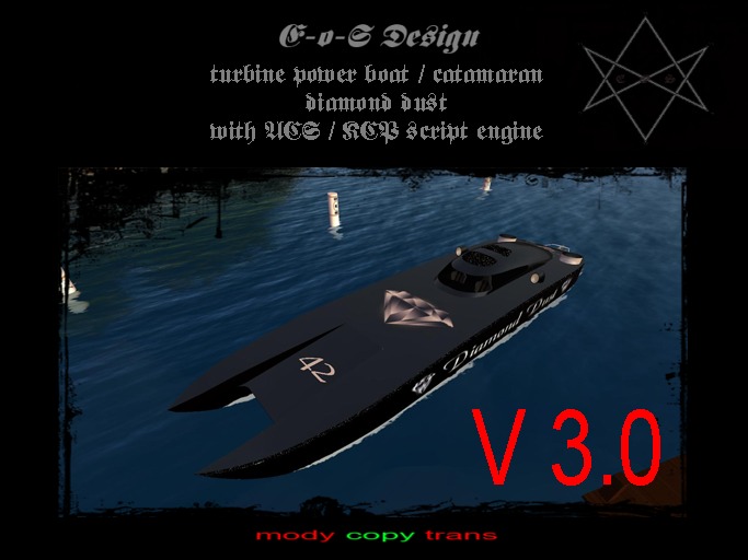 diamond dust catamaran / powerboat / race boat / turbine boat V 3