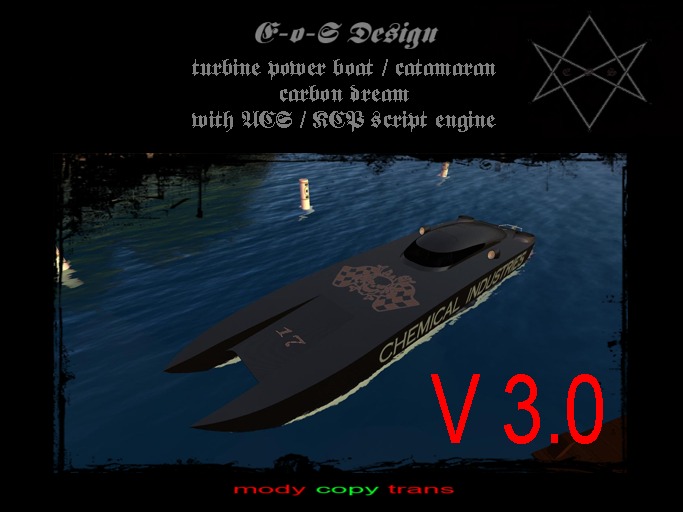 carbon dream catamaran / powerboat / race boat / turbine boat V 3
