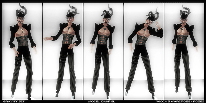 Wicca's Wardrobe - Poses - Gravity Set  [BOXED]