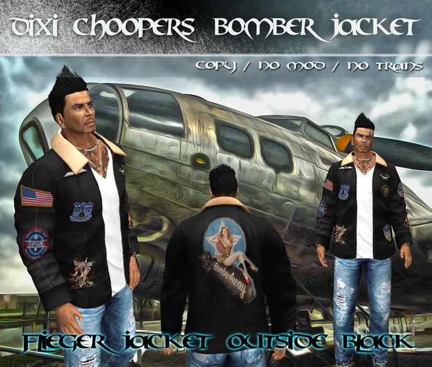 Dixi Choopers - Flieger Jacket Outside Black