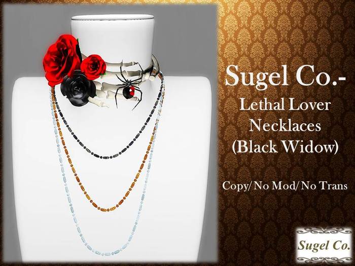 Sugel Co.- Lethal Lover Necklaces (Black Widow)