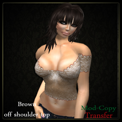 Filou brown off shoulder top