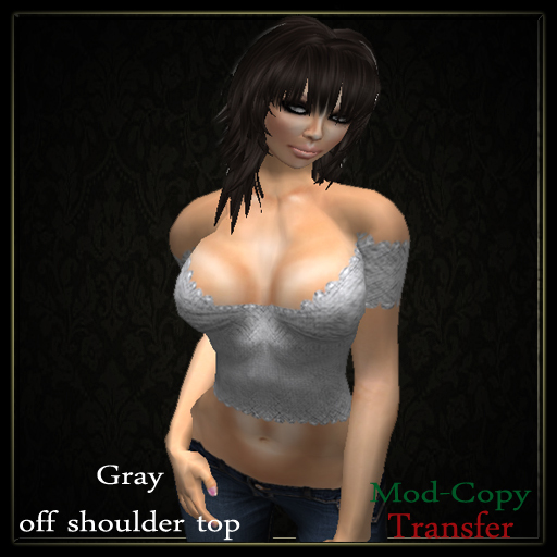 Filou gray off shoulder top