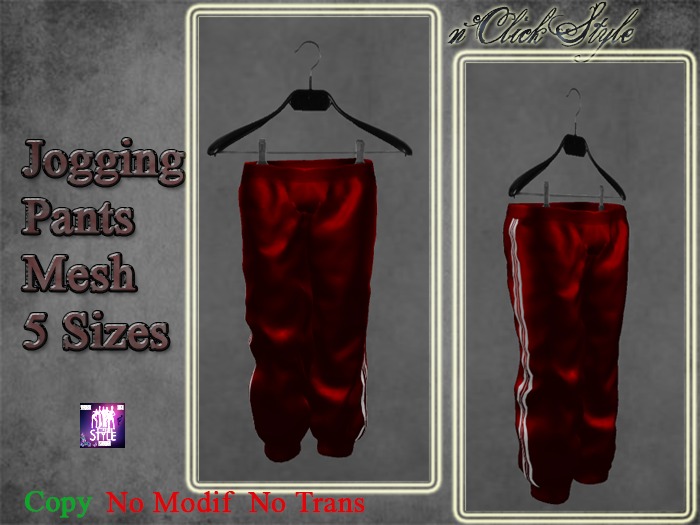 "n'Click Style" Jogging Pants Red Men Mesh