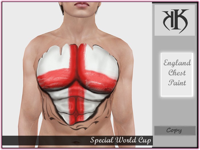 ::KK:: World Cup Fan Chest Paint - England