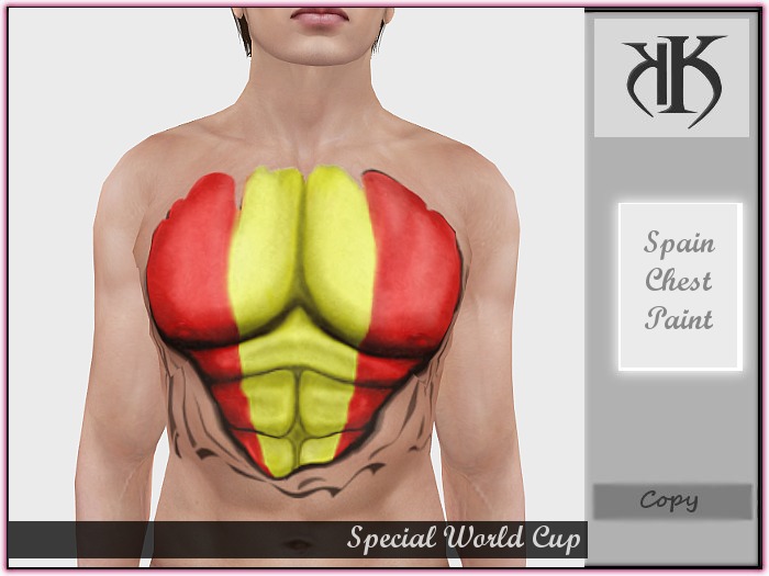 ::KK:: World Cup Fan Chest Paint - Spain