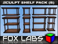 Sculpted Shelves Pack (B) - Full Permissions [Fox Labs]