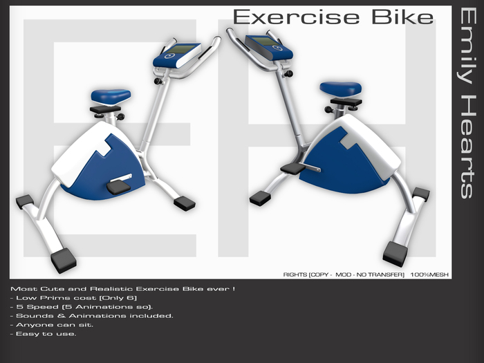 [EmilyHearts] - Exercise Bike Dark Blue