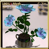 LW_ Rose Bush in Coffee Cup _ Cornflower Blue