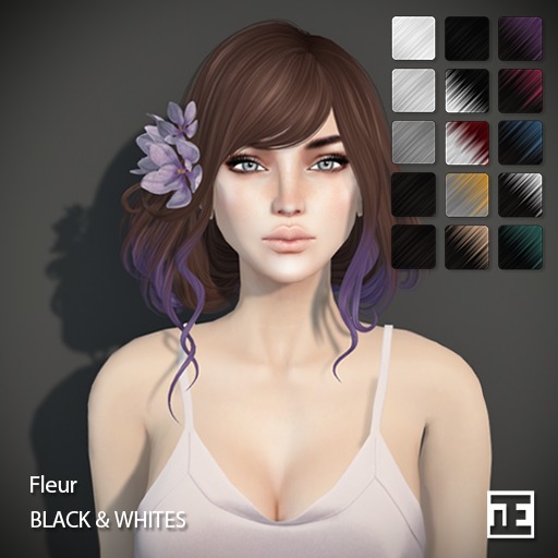TRUTH HAIR Fleur (Mesh Hair) - black & whites