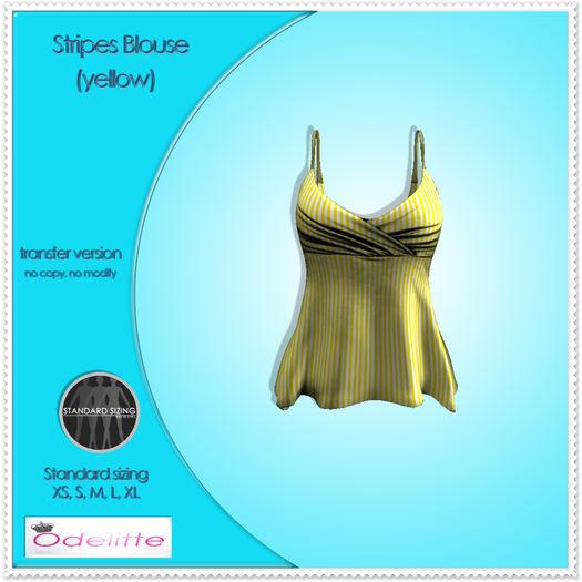 Odelitte Stripes Blouse (yellow)