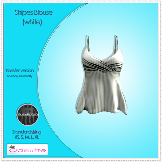 Odelitte Stripes Blouse (white)