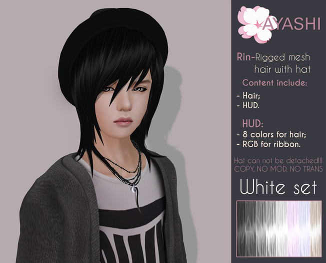 [^.^Ayashi^.^] Rin hair-White set