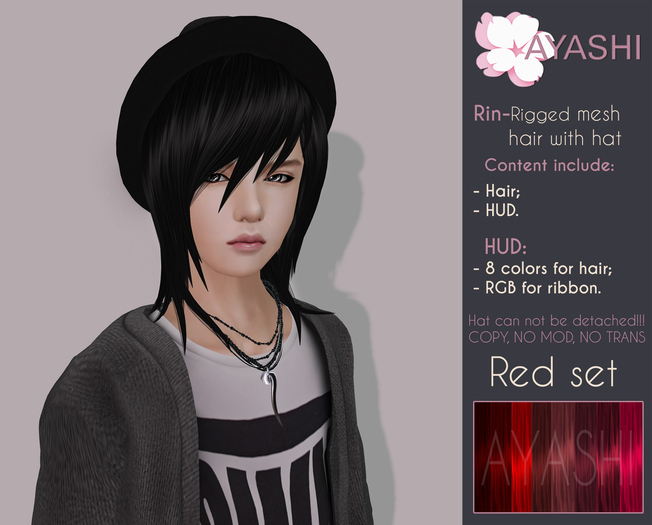 [^.^Ayashi^.^] Rin hair-Red set
