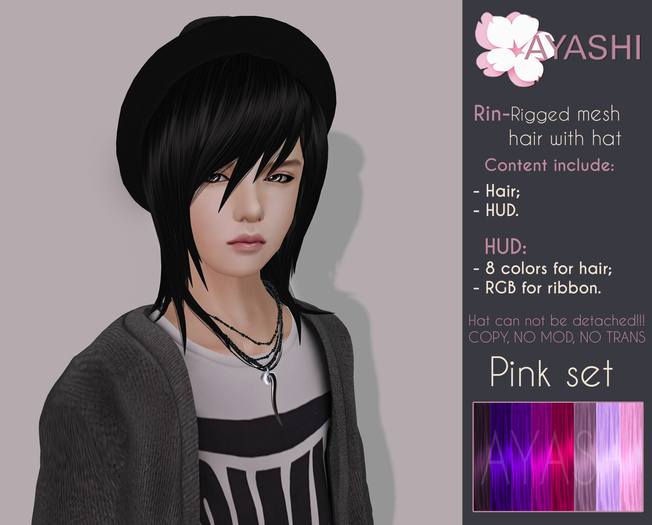 [^.^Ayashi^.^] Rin hair-Pink set
