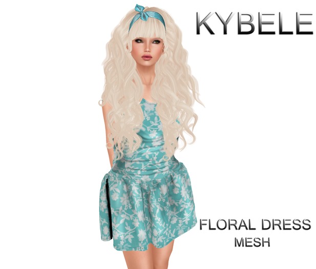::KYBELE:: Floral Dress  Turquoise