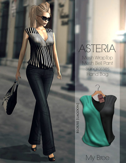 Asteria Creations-My Bree Blouse[Transprnt&Non Transprnt]LAGOON