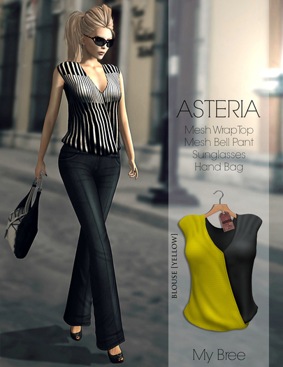 Asteria Creations-My Bree Blouse[Transprnt&Non Transprnt]YELLOW