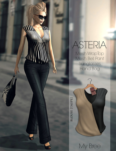 Asteria Creations-My Bree Blouse [Transprnt&Non Transprnt]TAUPE