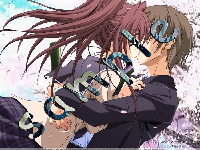 CF: wall scroll anime kiss