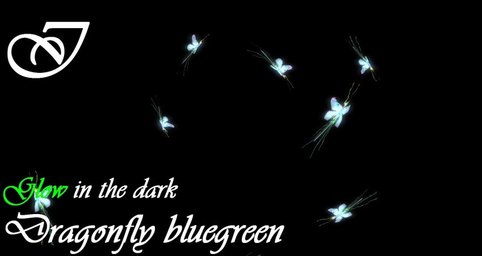 Glow in the dark Dragonfly bluegreen*