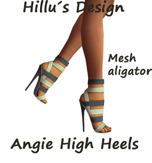 Angie High Heels aligator