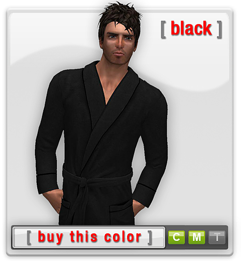 Mesh Bath Robe - Black