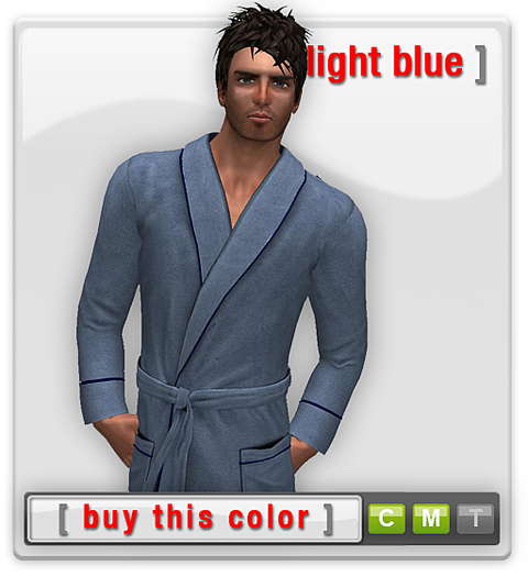 Mesh Bath Robe - Light Blue