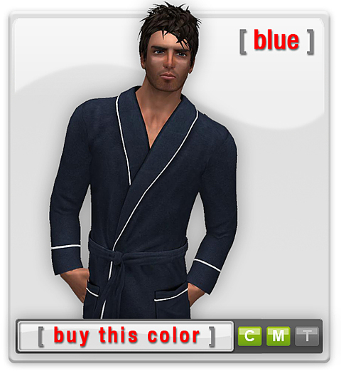 Mesh Bath Robe - Blue