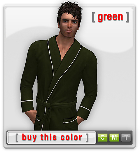 Mesh Bath Robe - Green