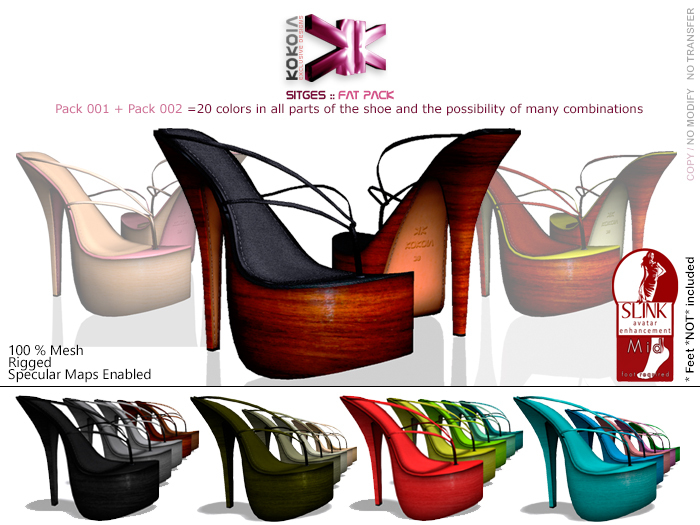 Sitges ::Fat Pack :: by {kokoia}  (Add-on for slink feets)