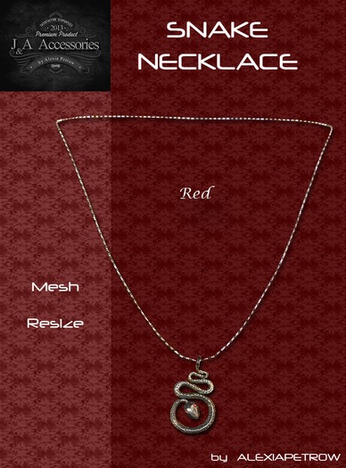 Snake Necklace - Red