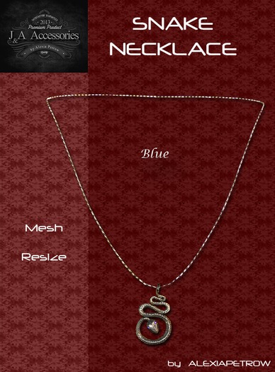 Snake Necklace - Blue